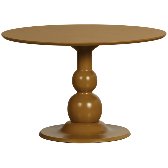 Woood Blanco eettafel o120cm mango hout honinggeel