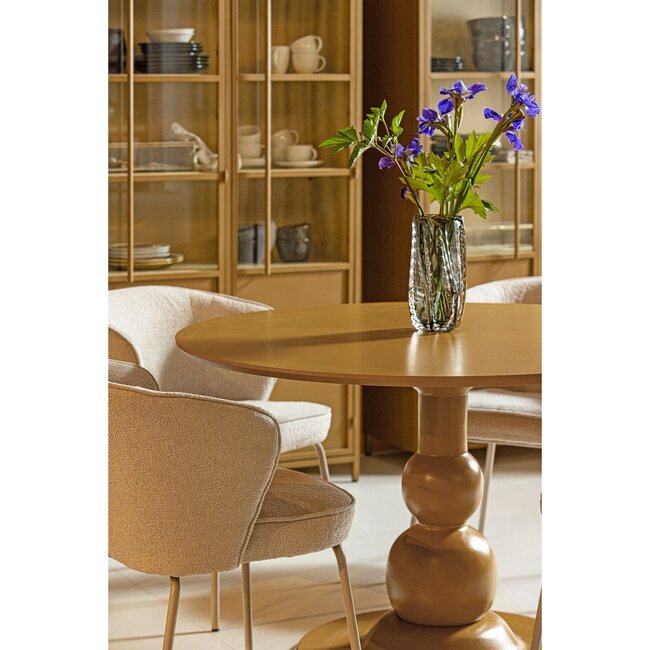 Woood Blanco eettafel o120cm mango hout honinggeel