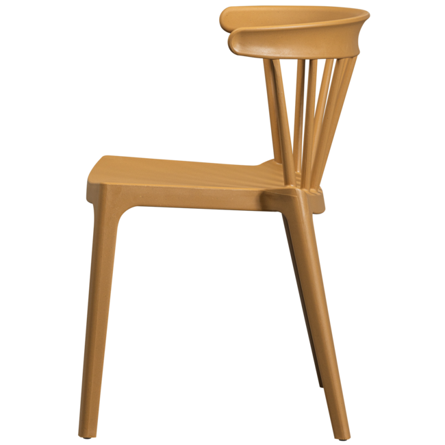 Woood Bliss tuinstoel met spijlen wood fiber caramel melange