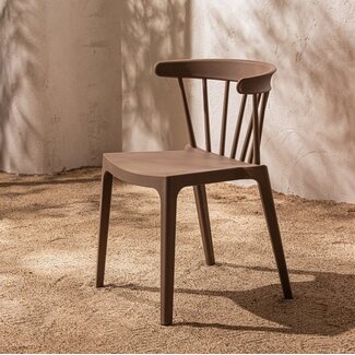 Woood Bliss tuinstoel met spijlen coffee fiber bruin melange