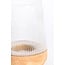 Light en Living Windlicht Ø18X26 Cm MINAS glas Rib helder+hout Natural