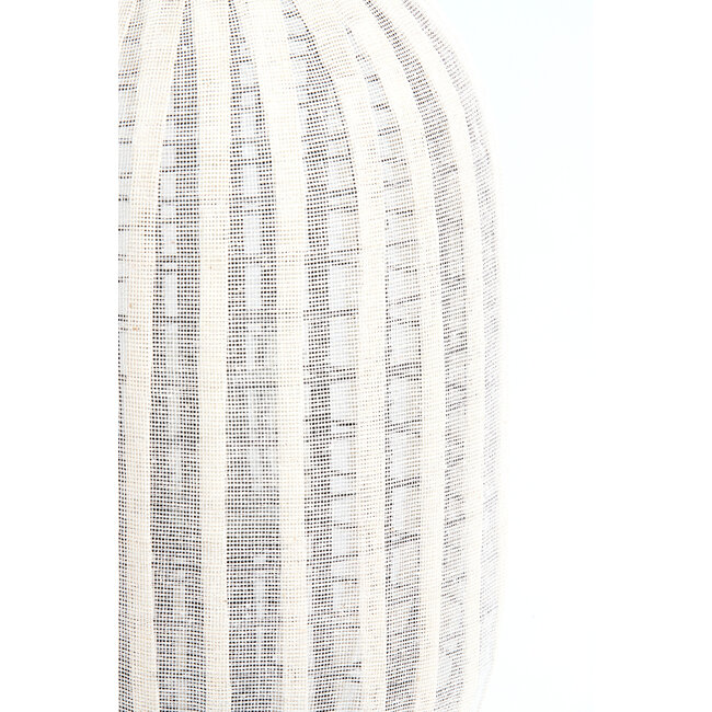 Light en Living Windlicht Ø30X45,5 CM DEZULO Linnen Naturel+zwart hout