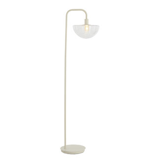 Light en Living Vloerlamp 43x30x165 cm BAYLIE mat creme+helder glas