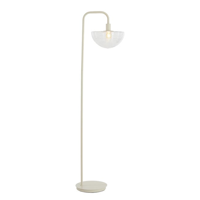 Light en Living Vloerlamp 43x30x165 cm BAYLIE mat creme+helder glas