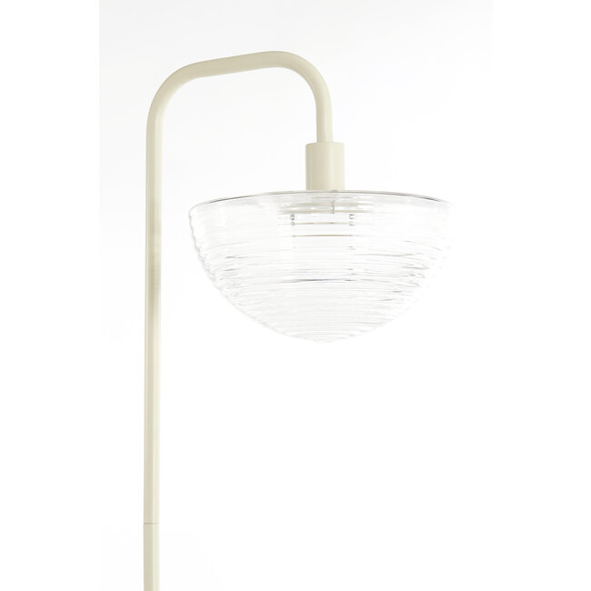 Light en Living Vloerlamp 43x30x165 cm BAYLIE mat creme+helder glas