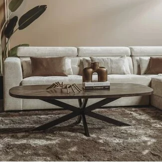 Tower Living Salontafel Silvi 130 cm - Olijfbruin