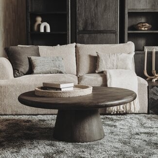 Tower Living Asti Salontafel rond olijfbruin 90 cm