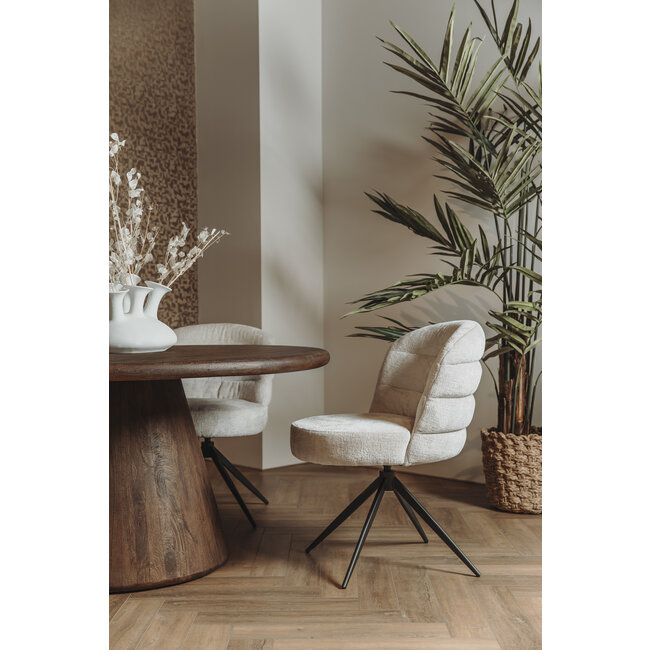Tower Living Asti Eetkamertafel rond bruin 130 cm