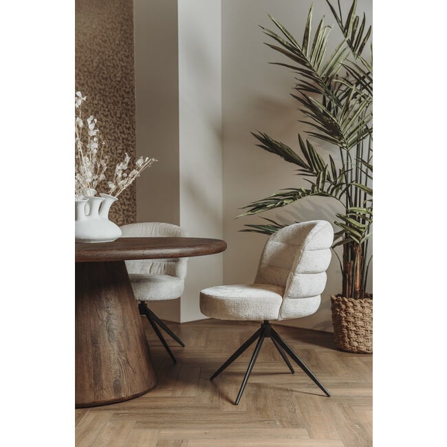 Tower Living Asti Eetkamertafel rond bruin 150 cm