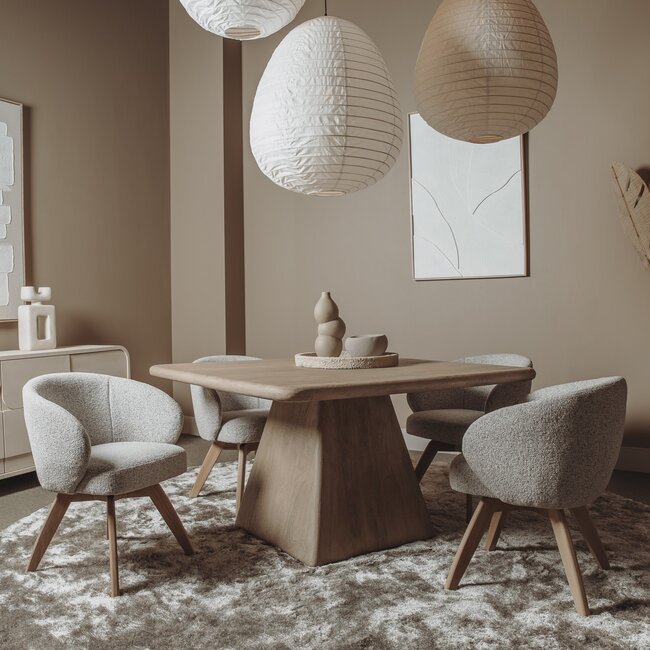 Tower Living Asti Eetkamertafel vierkant naturel 150 cm