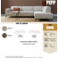 Pepp Interiors Hoekbank River - Ottoman links - Majestic 603