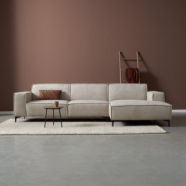 Pepp Interiors Bank River met chaise longue rechts in Majestic 603