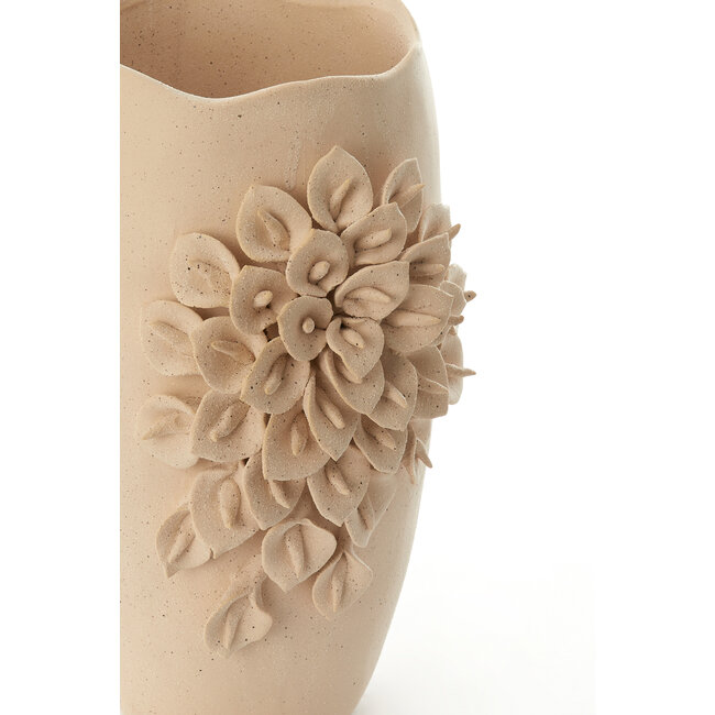 Light en Living Vaas deco 31,5X27X50 cm AMIATA keramiek  mat crème