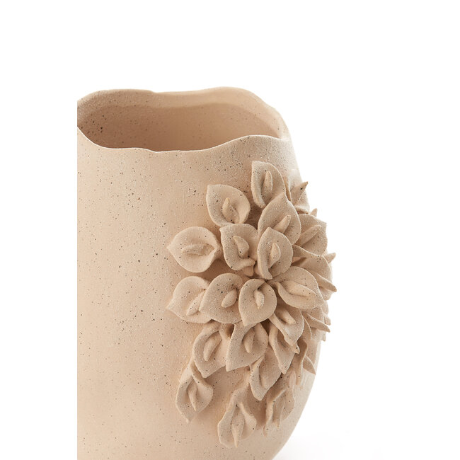 Light en Living Vaas deco 23X20,5X26 cm AMIATA keramiek mat crème