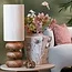Light en Living Tafellamp Ø22x67,5 cm DANIALO hout print naturel+touw crème