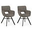 WoonMax Eettafelstoel Mercury Miami - Ash, Zwart of Toffee