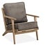 WoonMax Fauteuil Osaka met houten armleuning - Taupe