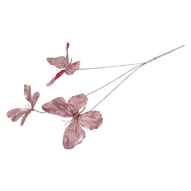 Countryfield Kunstdeco Vlinder Lush Set van 3 roze-L66,04B30,48H15,24CM