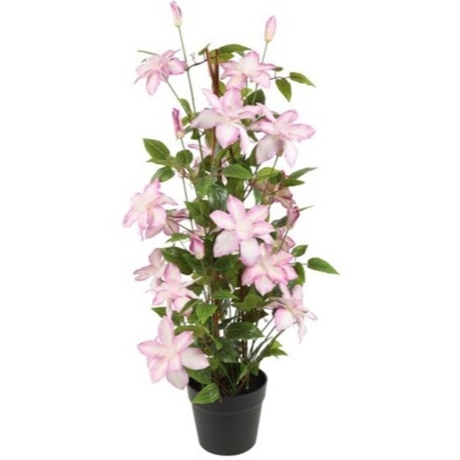 Countryfield Kunstplant Clematis XL roze 94 cm hoog