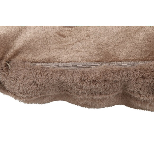 Countryfield Kussen Imitatiebont Cosy Eloise grijs / bruin