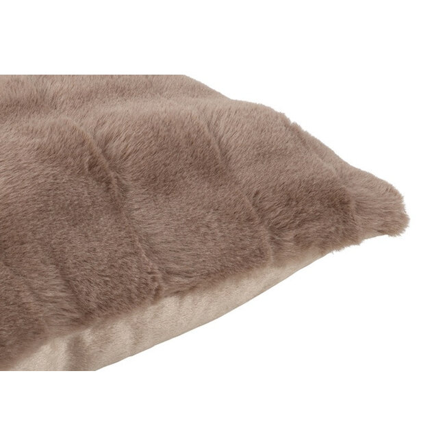 Countryfield Kussen Imitatiebont Cosy Eloise grijs / bruin