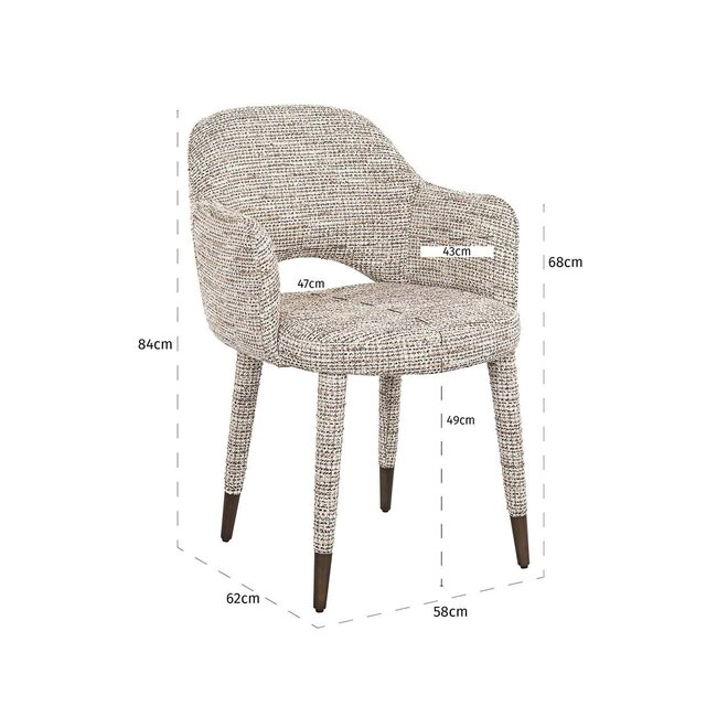 Richmond Interiors  Eetkamerstoel Donnatella Be Trendy 01 Nature