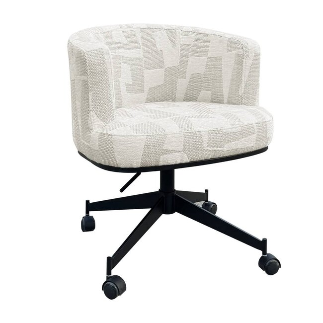 Richmond Interiors  Draaistoel  Rochenne met wielen Beige graffic
