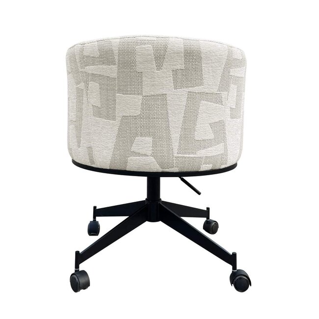 Richmond Interiors  Draaistoel  Rochenne met wielen Beige graffic