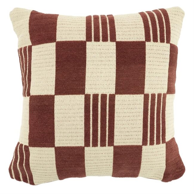 By Boo Kussen Twist 45x45 cm - burgundy