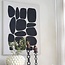 Light en Living Wandornament 90x3,5x120 cm CALDERA crème+zwart