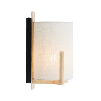 Light en Living Wandlamp  22X18X36 cm Litto naturel+Linnen wit