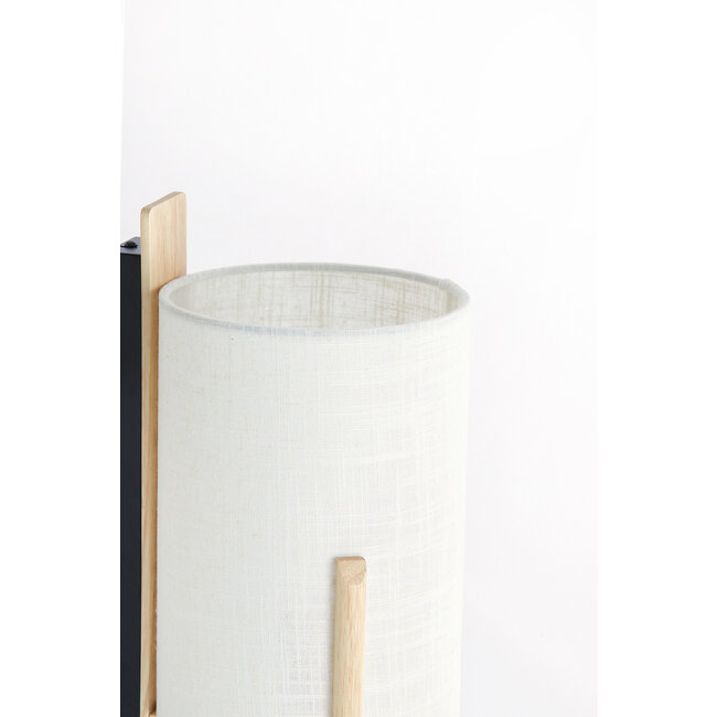 Light en Living Wandlamp  22X18X36 cm Litto naturel+Linnen wit