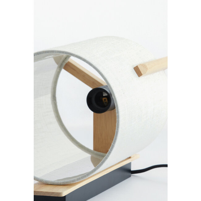 Light en Living Wandlamp  22X18X36 cm Litto naturel+Linnen wit