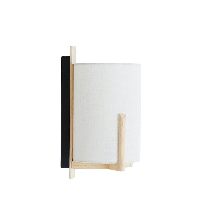 Light en Living Wandlamp  22X18X36 cm Litto naturel+Linnen wit