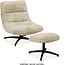 WoonMax Fauteuil + Hocker Foxton - Comfortabele Draaifauteuil in Movie Stof