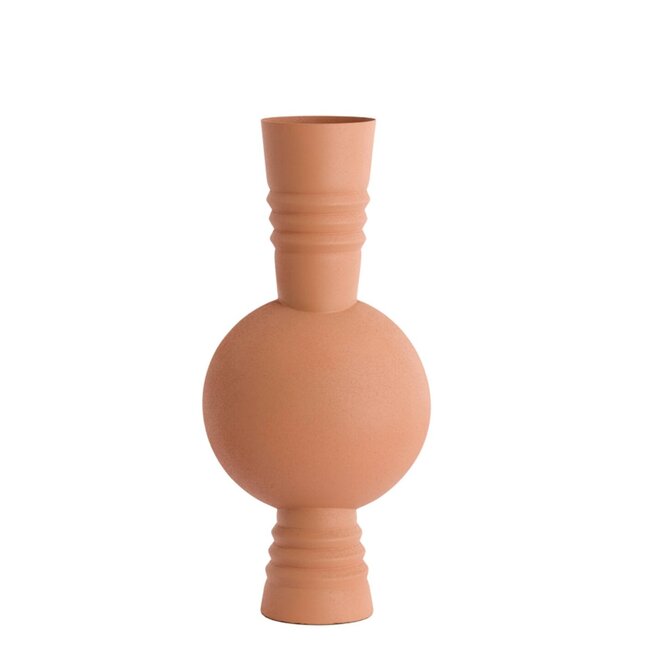 Light en Living Vaas deco Ø18x54,5 cm KAVANSI mat terra-roze
