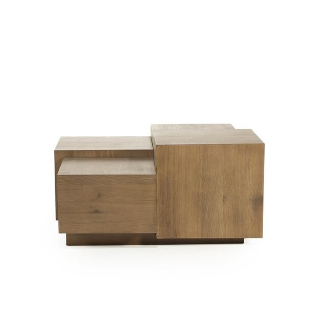 Eleonora Salontafel Quinten vierkant - bruin