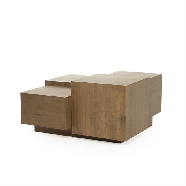 Eleonora Salontafel Quinten vierkant - bruin
