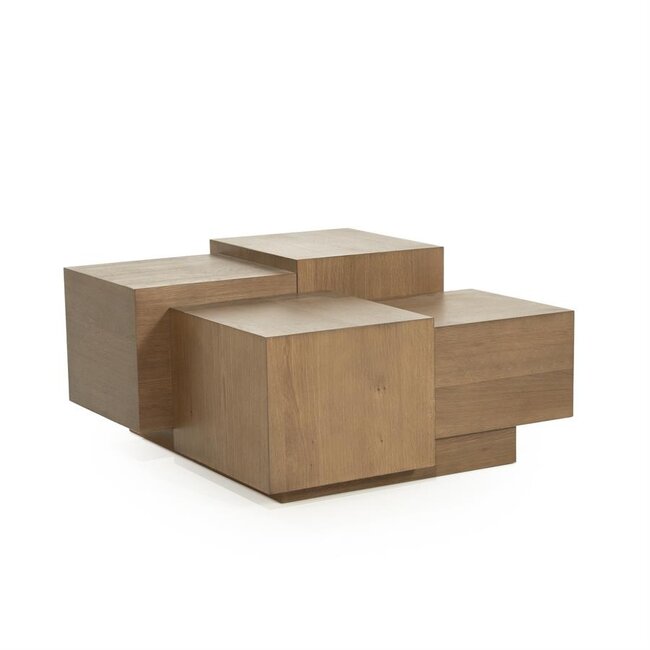 Eleonora Salontafel Quinten vierkant - bruin