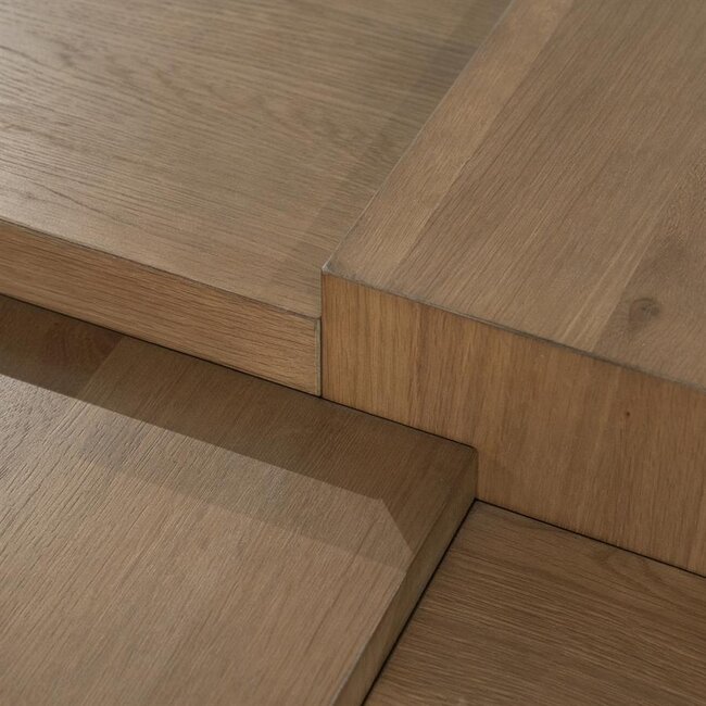 Eleonora Salontafel Quinten vierkant - bruin