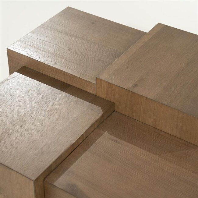 Eleonora Salontafel Quinten vierkant - bruin