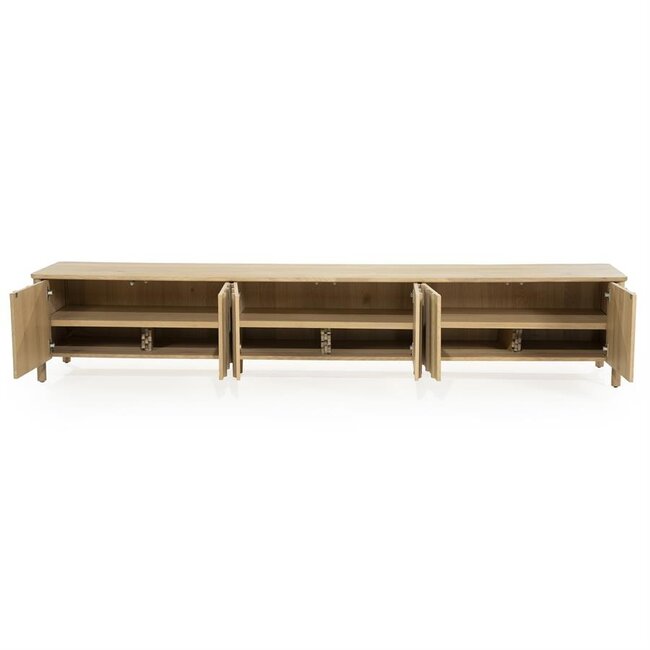 Eleonora TV meubel Jake 6 drs. - naturel