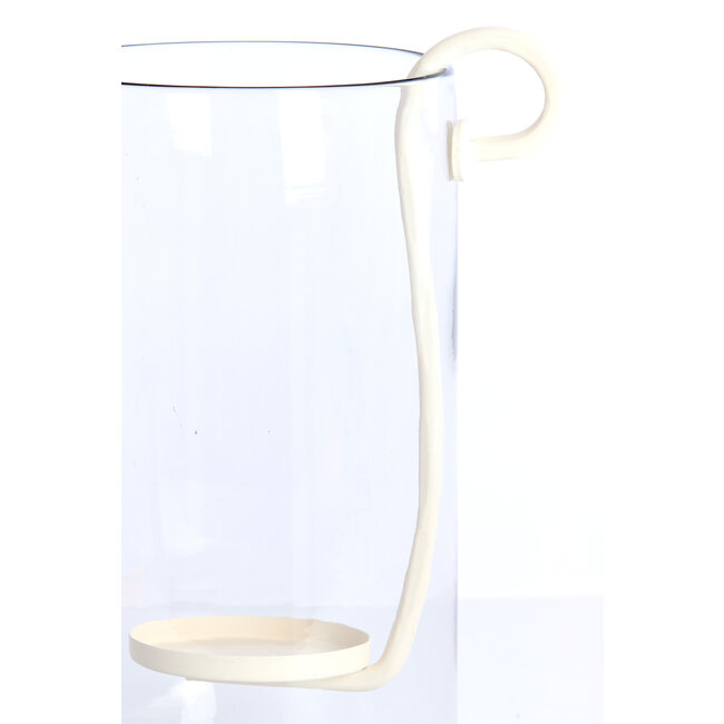 Light en Living Windlicht 23X18X33 cm DOLEGA glas helder+creme