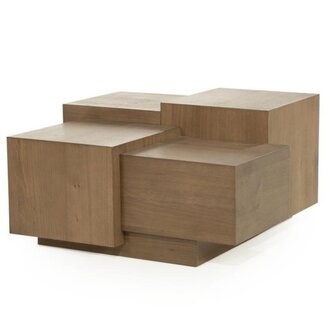 Eleonora Salontafel Quinten vierkant - bruin