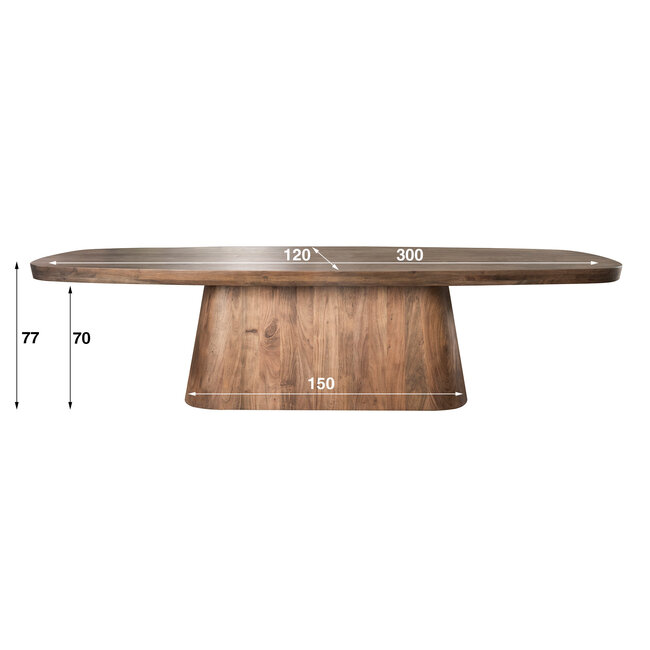 WoonStijl Eetkamertafel 300 arcadia ovaal