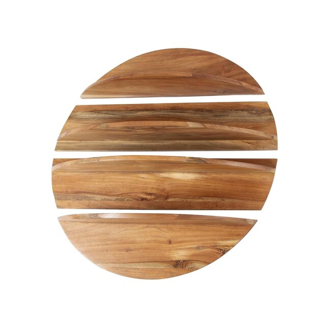 WoonStijl Wandschap 4-delig rond acacia