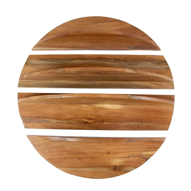 WoonStijl Wandschap 4-delig rond acacia