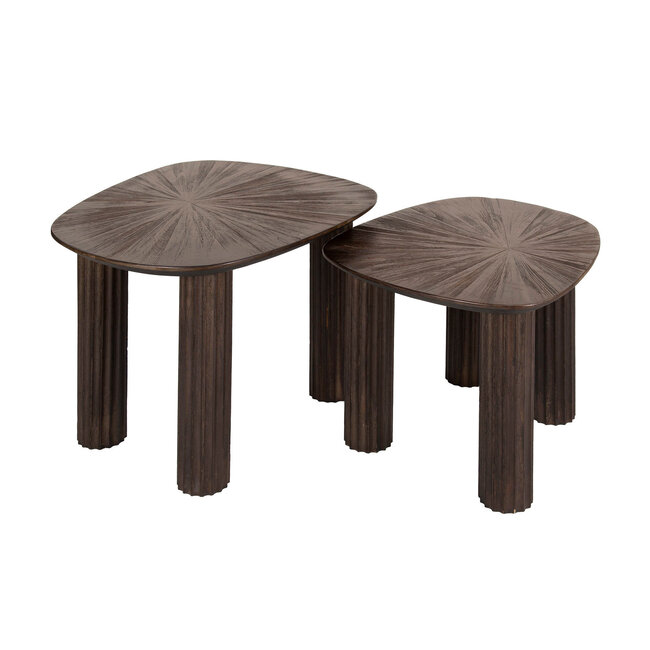 WoonStijl Salontafel set van 2 vierhoekig Maya teak