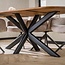 WoonStijl Eetkamertafel 215 Cliff ovale buis mango
