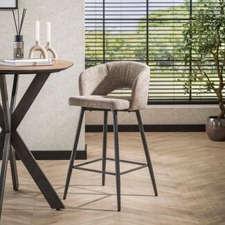 WoonStijl Barstoel Salon Tissee cargo zandkleur